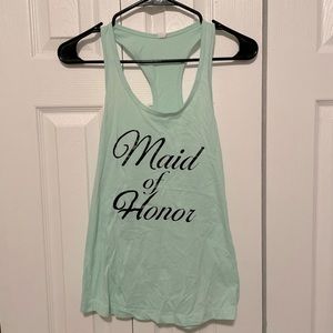 Turquoise “Maid of Honor” tank